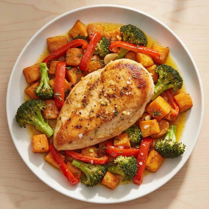 Herb-Roasted Chicken with Roasted Vegetables