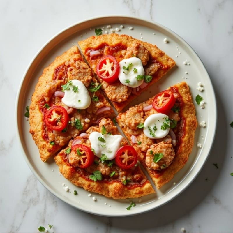 Healthy Crispy Chicken BBQ Ranch Pizza