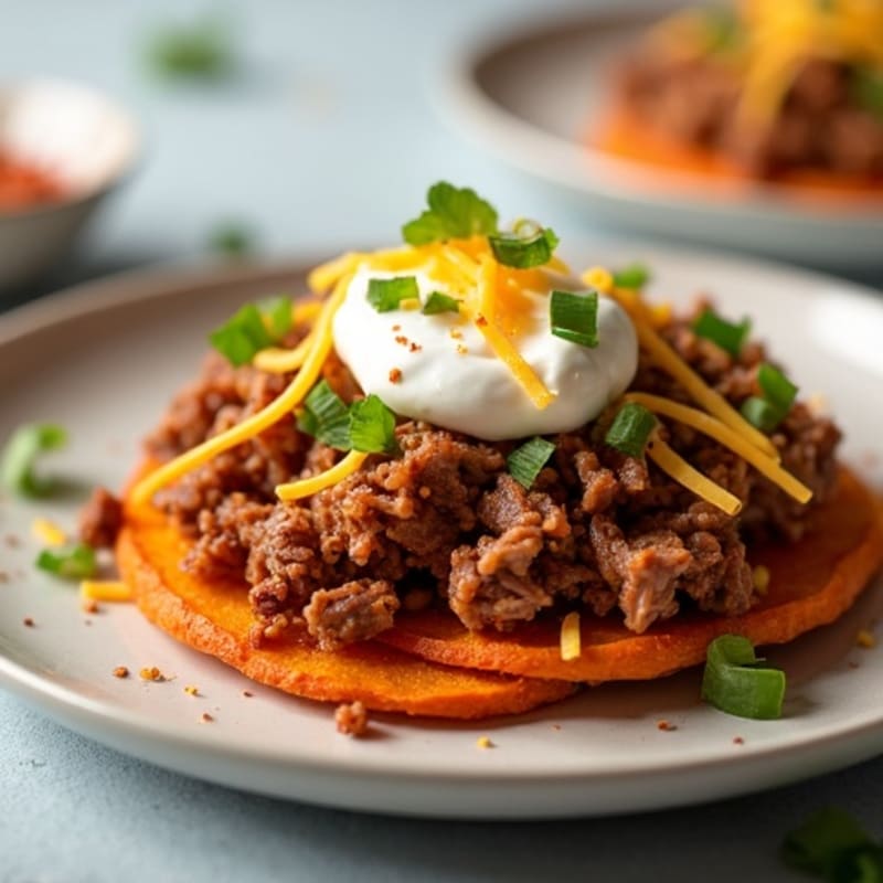 Crispy Sweet Potato Nachos with Pulled Pork