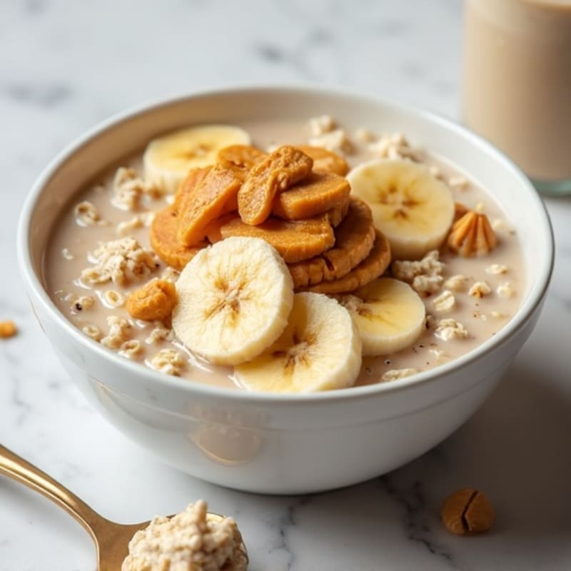 Creamy Peanut Butter Banana Overnight Oats