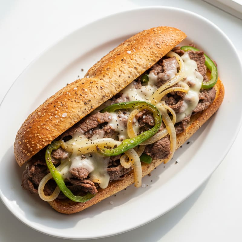 Classic Philly Cheesesteak Sandwich