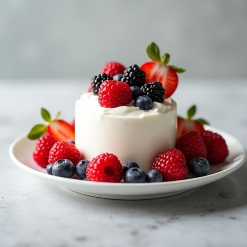 Greek Yogurt Protein Mousse with Fresh Berries