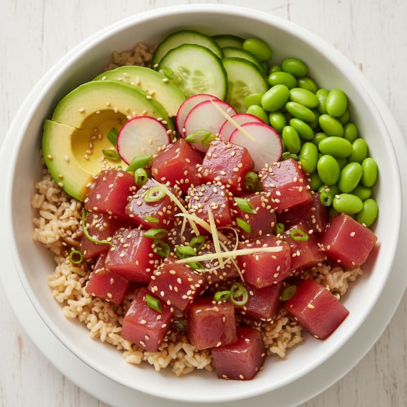 Ahi Tuna Hawaiian Poke Bowl