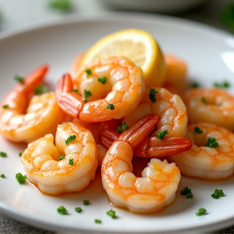 Healthy Garlic Butter Shrimp with Lemon