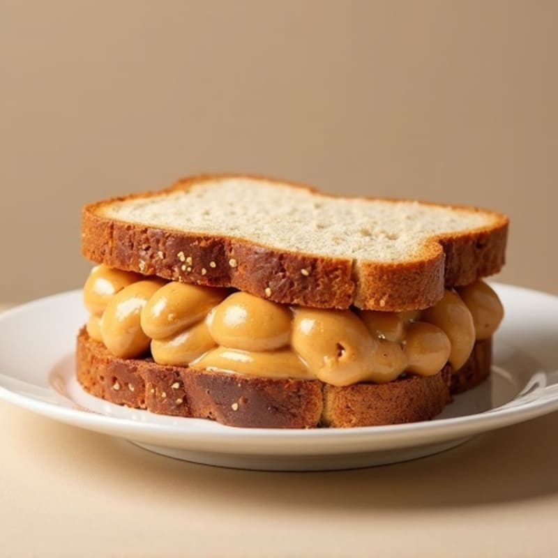 Protein-Packed Peanut Butter Fluff Whole Grain Sandwich