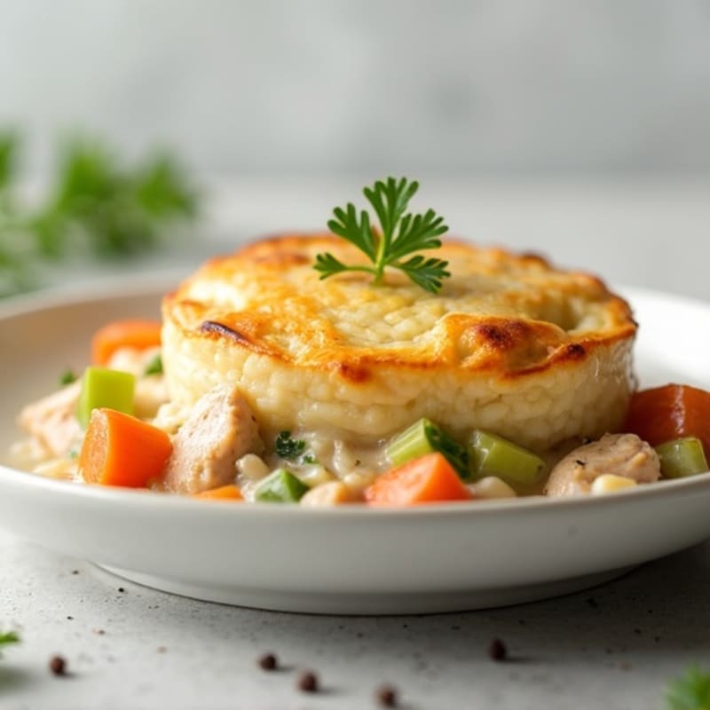 Healthy Creamy Chicken and Vegetable Pot Pie
