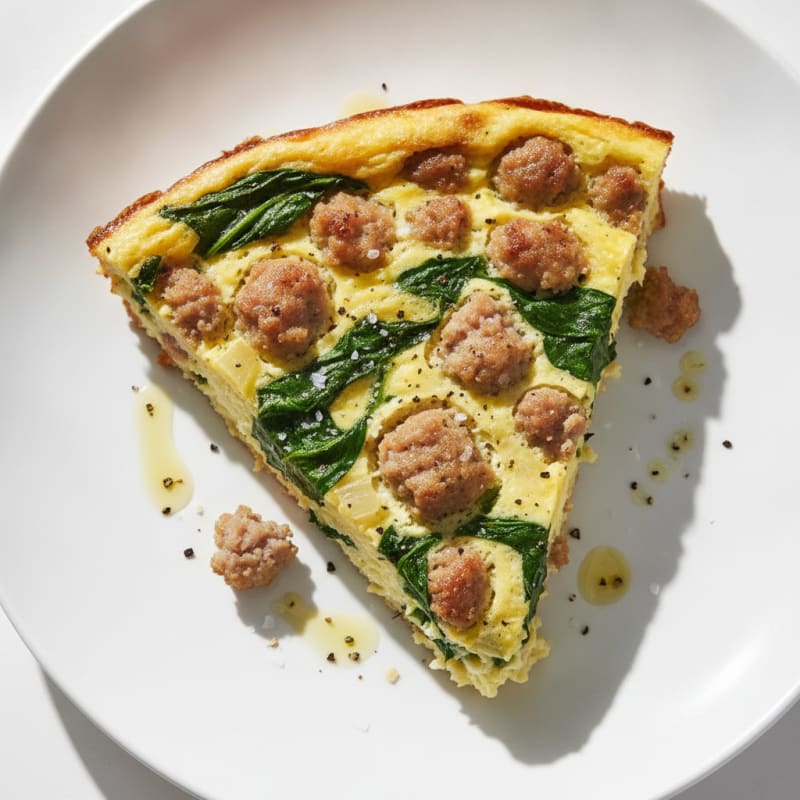 Sausage and Spinach Egg Bake