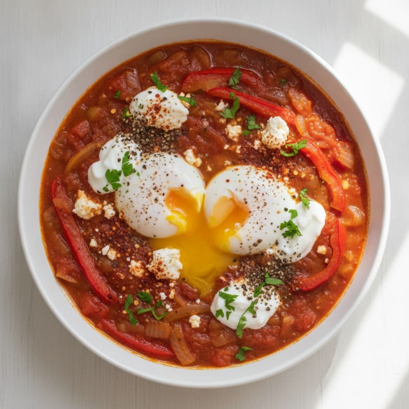 Spiced Tomato and Poached Egg Shakshuka