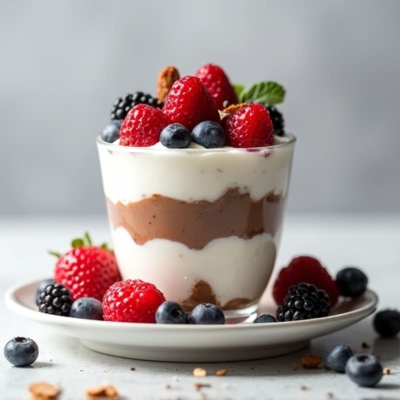 Creamy Greek Yogurt Protein Parfait with Mixed Berries
