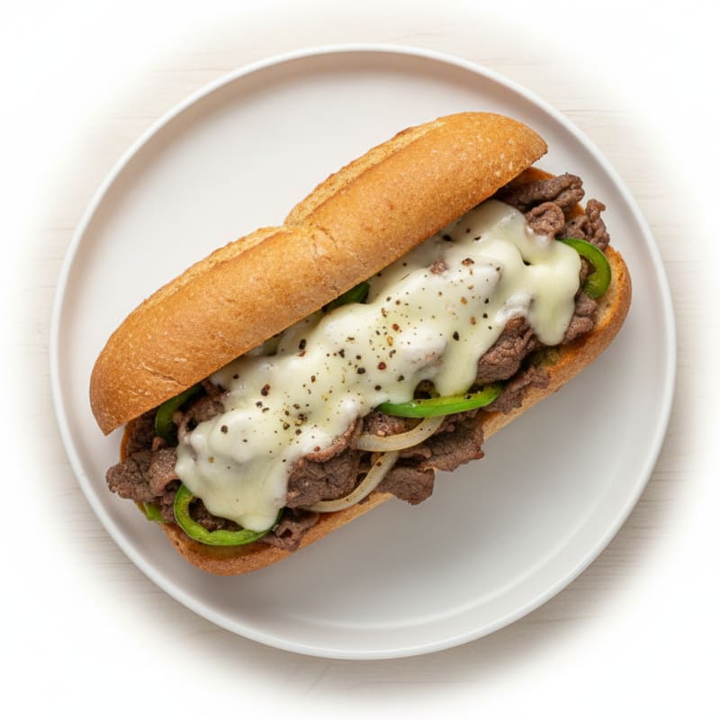 Classic Philly Cheesesteak Sandwich