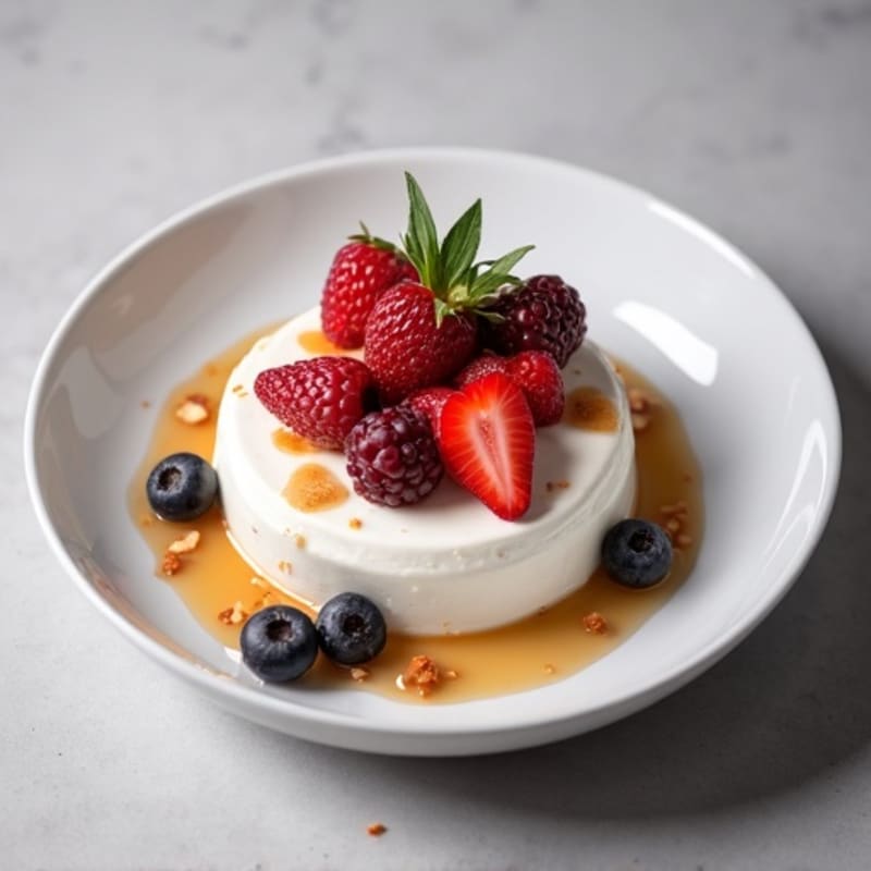 Silky Greek Yogurt Protein Mousse with Berries