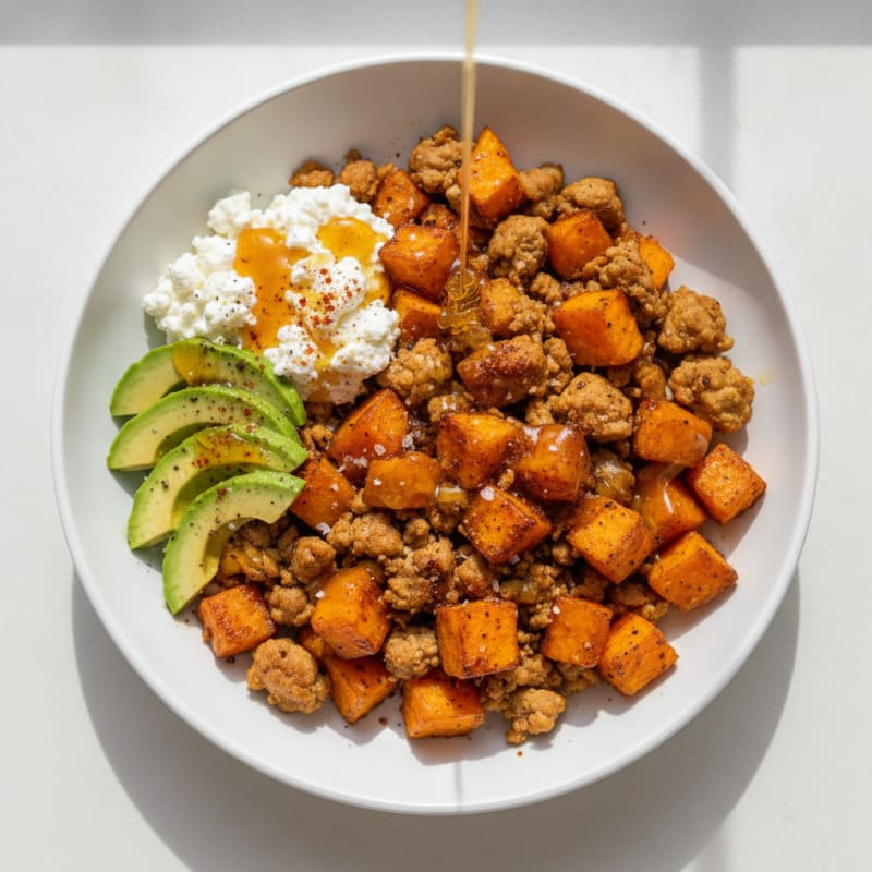 Hot Honey Ground Turkey & Sweet Potato Bowl