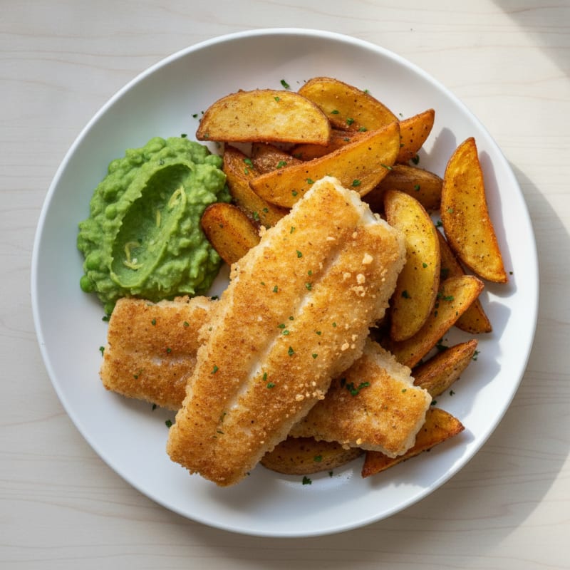 Air-Fried Beer-Battered Fish and Chips