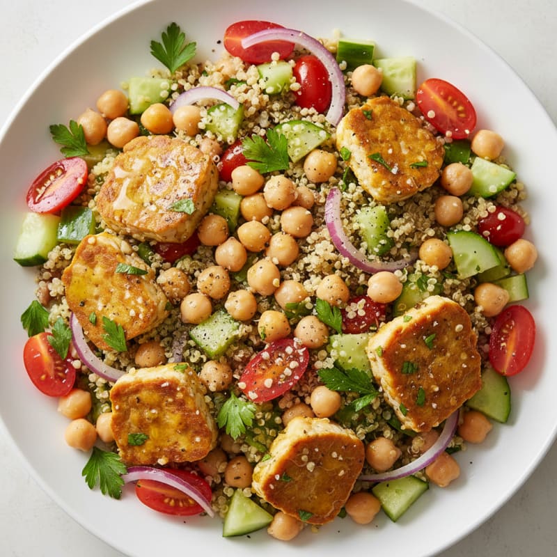Mediterranean Chickpea and Quinoa Salad
