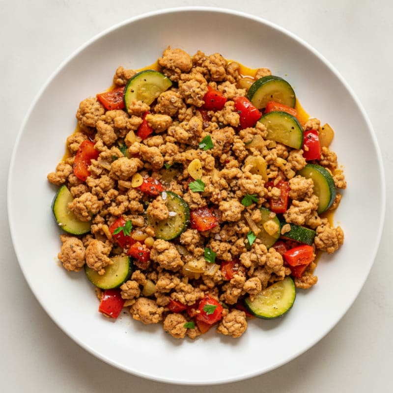 Savory Ground Turkey and Vegetable Skillet