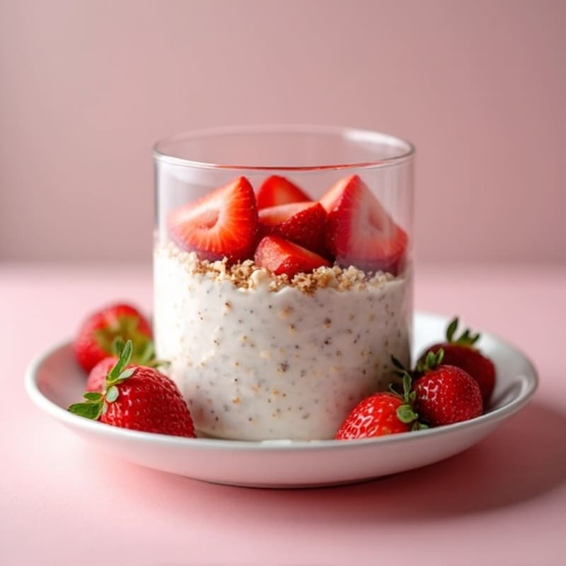 Creamy Strawberry Shortcake Overnight Oats