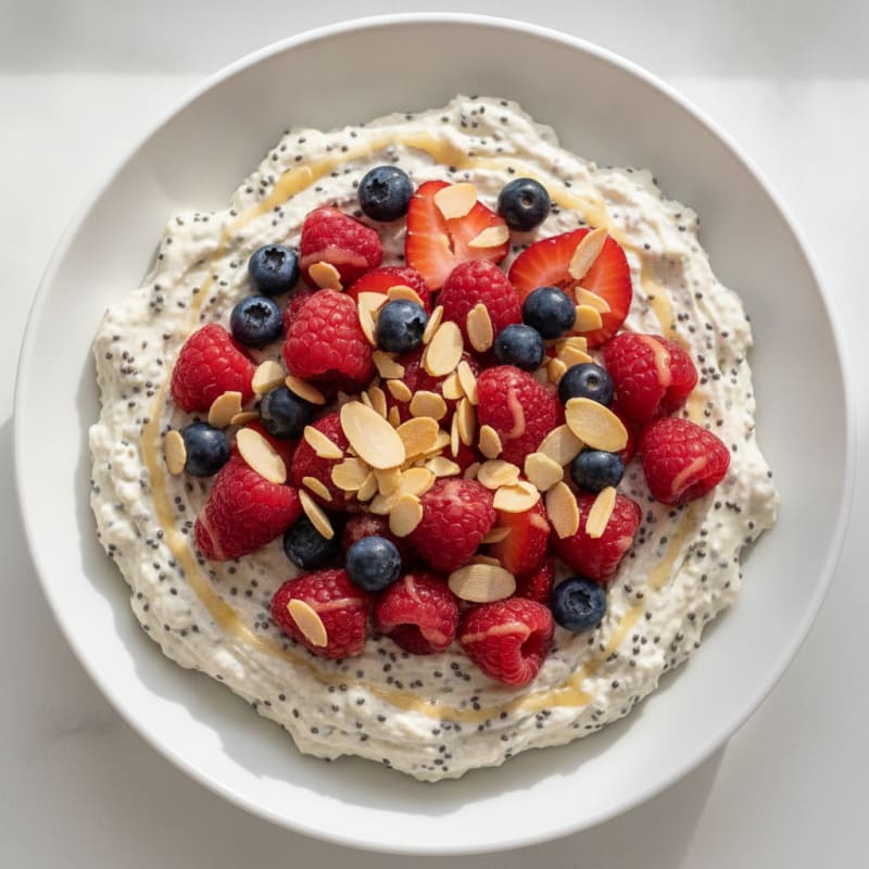 Silky Greek Yogurt Protein Mousse with Berries