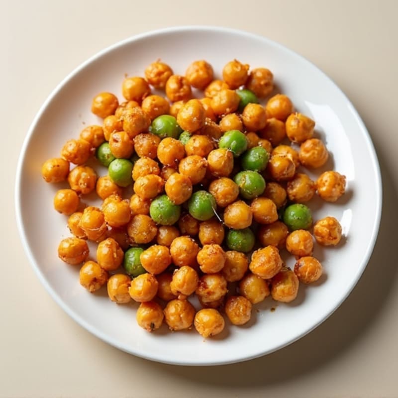 Crunchy Roasted Chickpeas with Edamame & Pea Protein Crunch