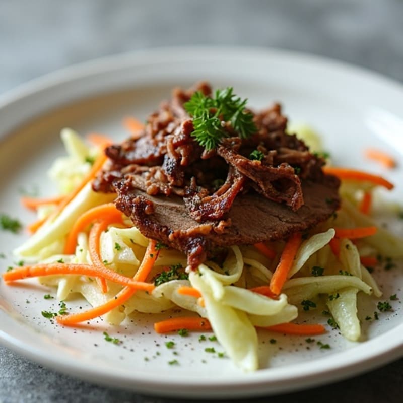 Smoky Slow-Cooked Brisket with Tangy Coleslaw