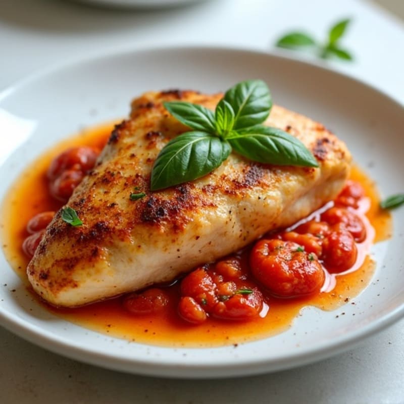 Roasted Chicken with Creamy Spiced Tomato Sauce