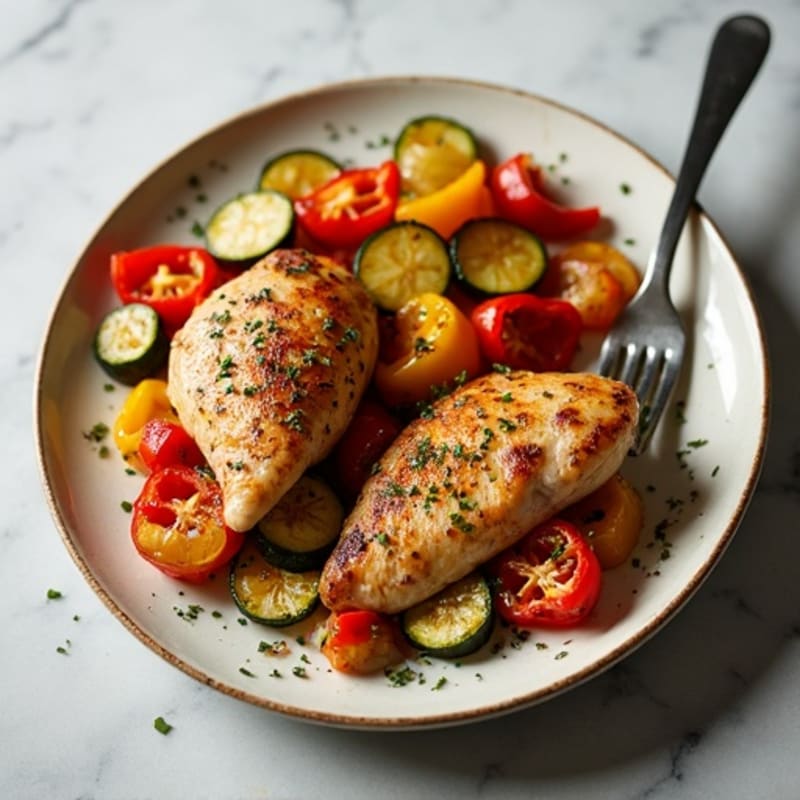 Sheet Pan Roasted Chicken and Crispy Vegetables