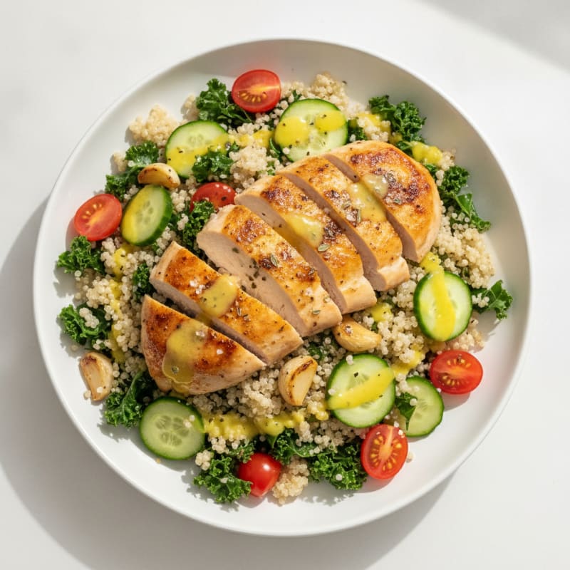 Lemon Herb Chicken and Quinoa Bowl