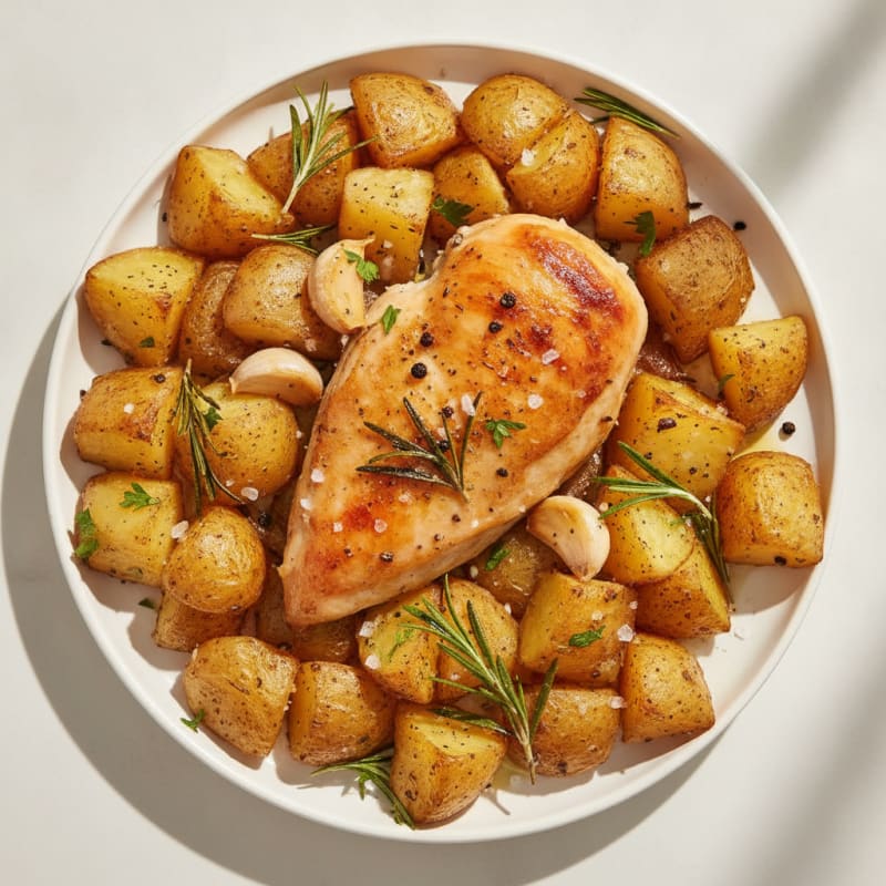 Garlic Herb Roasted Chicken and Potatoes
