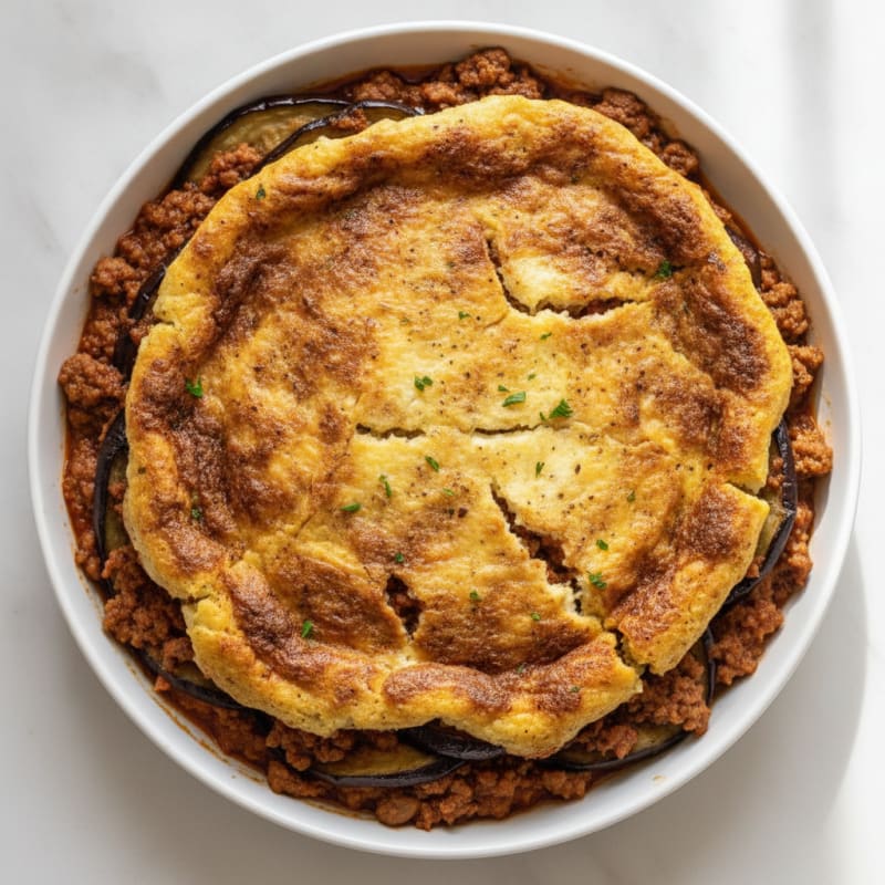 Lamb and Eggplant Moussaka Bake