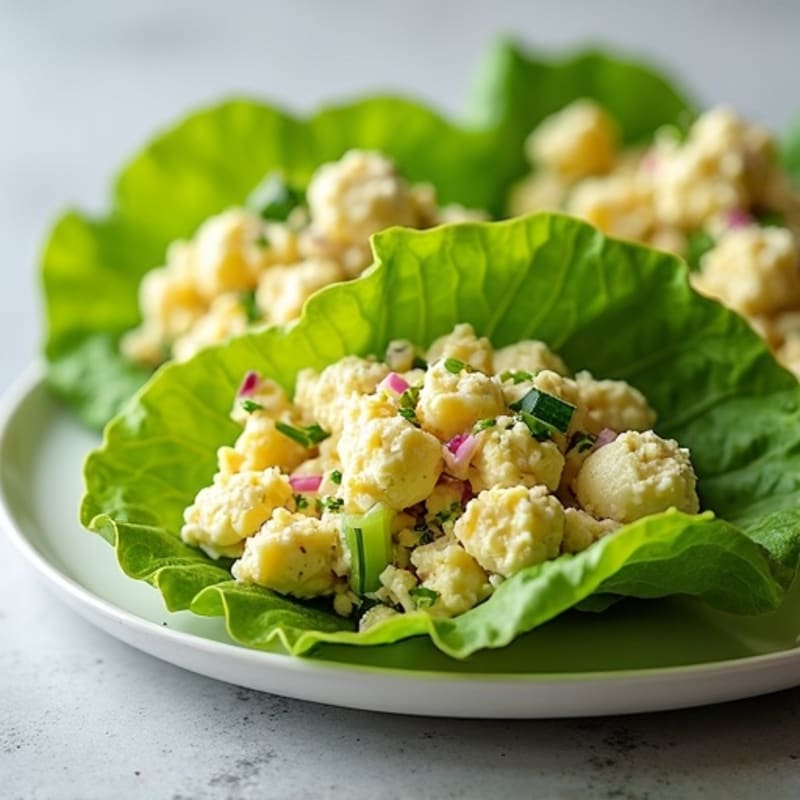 Fresh Herb-Loaded Egg Salad Lettuce Wraps