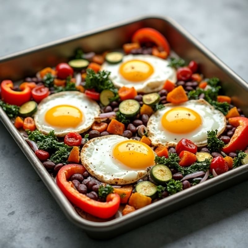 Sheet Pan Eggs with Roasted Vegetables