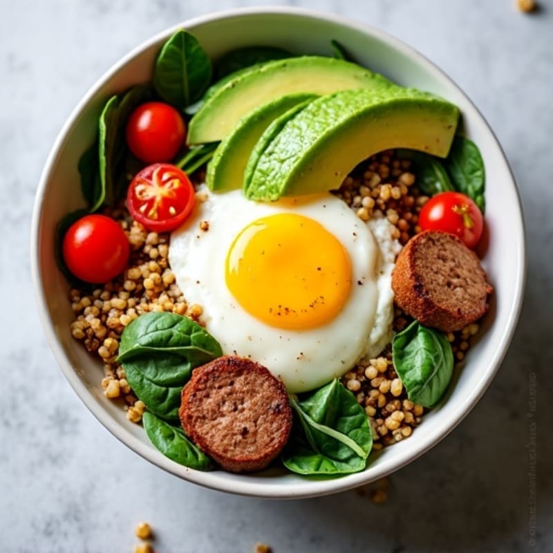Protein-Packed Spinach and Egg White Breakfast Bowl