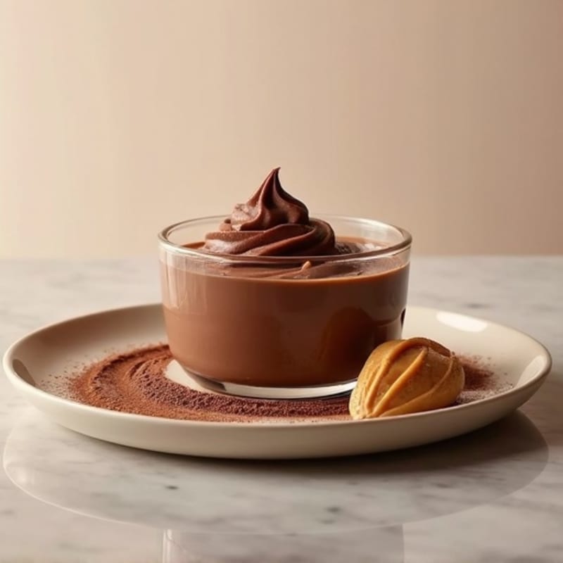 Silky Chocolate Protein Pudding with Peanut Butter Swirl