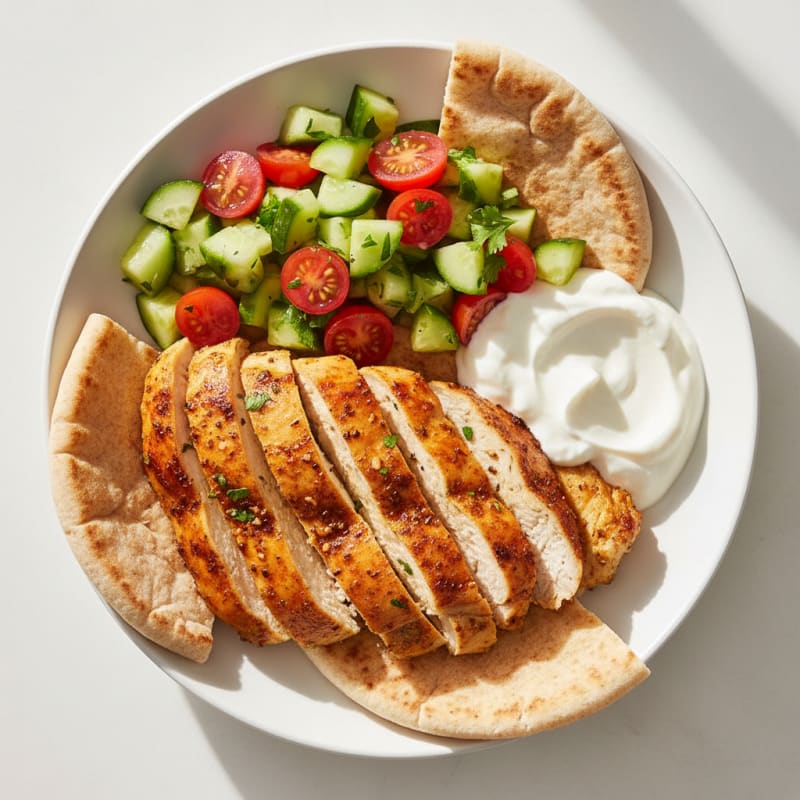 Tender Lemon-Herb Roasted Chicken Shawarma