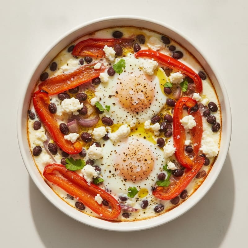 Baked Eggs with Roasted Vegetables