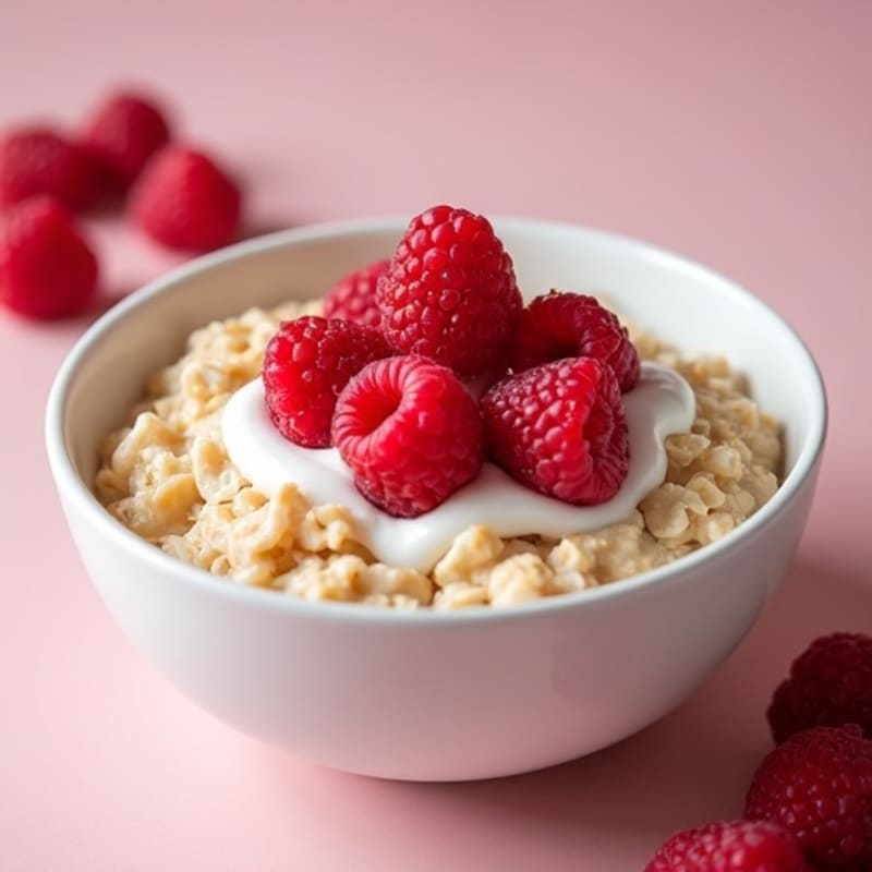 Creamy Raspberry 'White Chocolate' Protein Oats