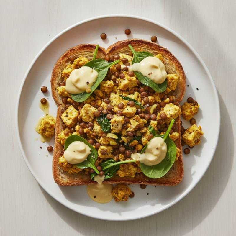 Tofu & Lentil Open-Faced Pan Loaf