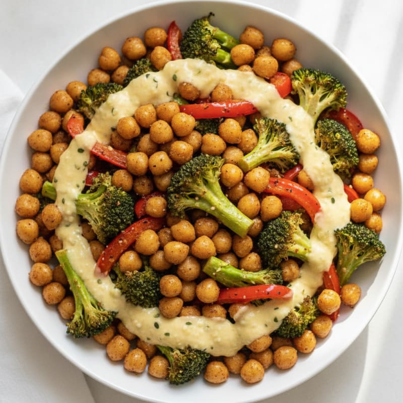 Roasted Vegetable and Chickpea Bowl