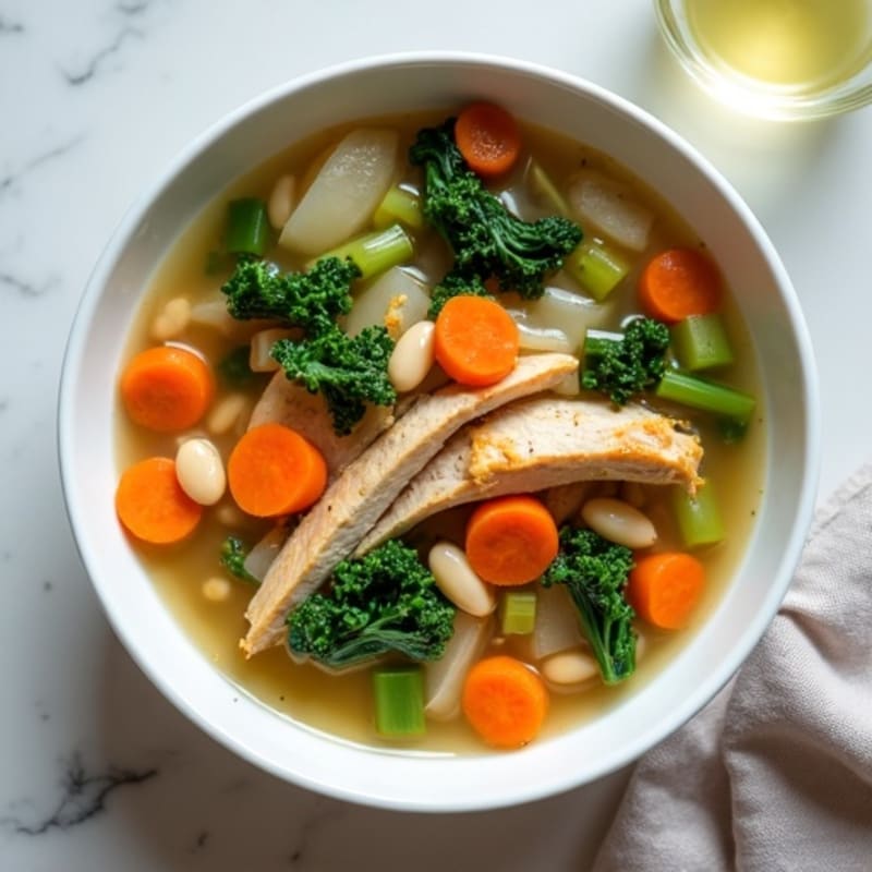 Hearty White Bean Chicken Kale Soup
