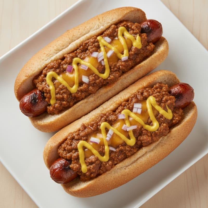 Classic Chili Cheese Hot Dogs