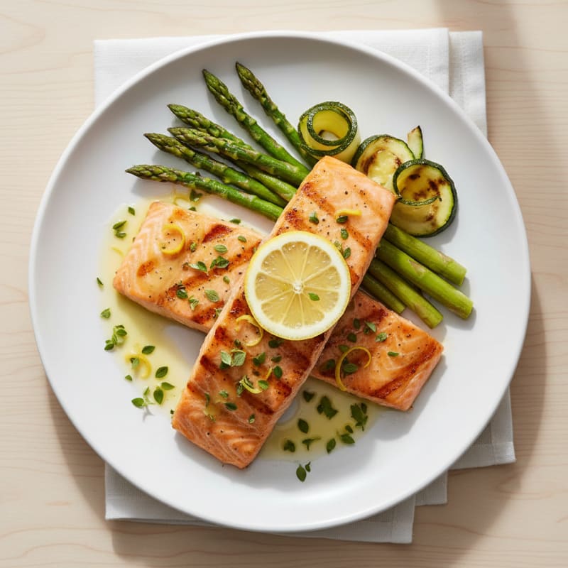 Golden Lemon-Herb Grilled Salmon