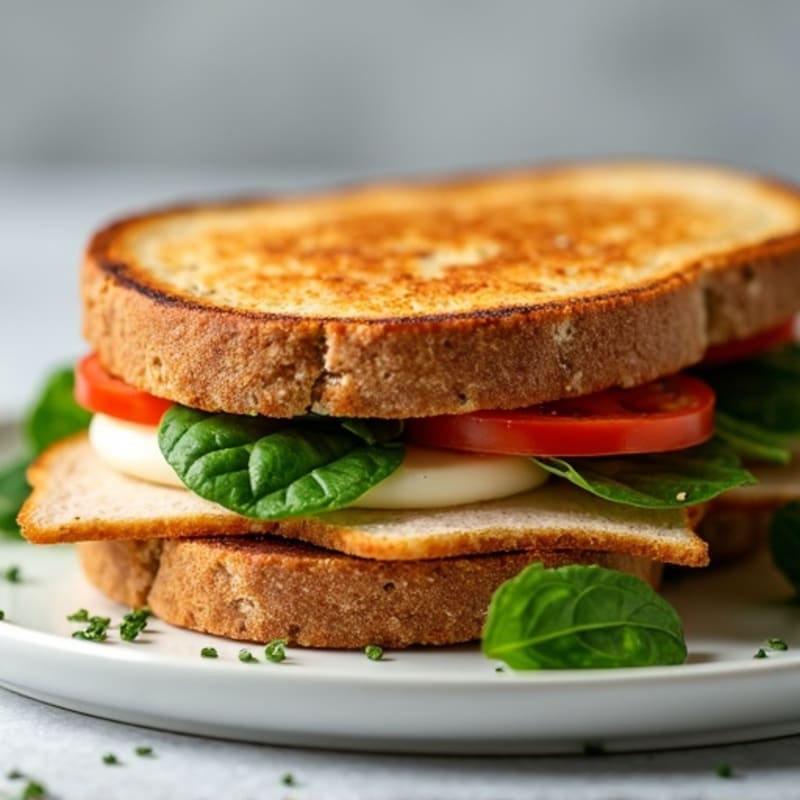 Crispy Whole Wheat Turkey Pesto Panini