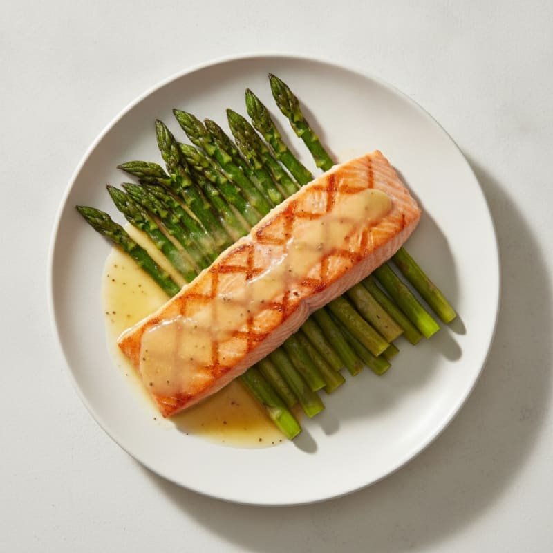 Pan-Seared Salmon with Roasted Asparagus