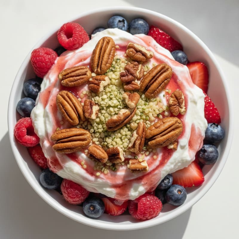 Creamy Greek Yogurt Protein Parfait with Mixed Berries