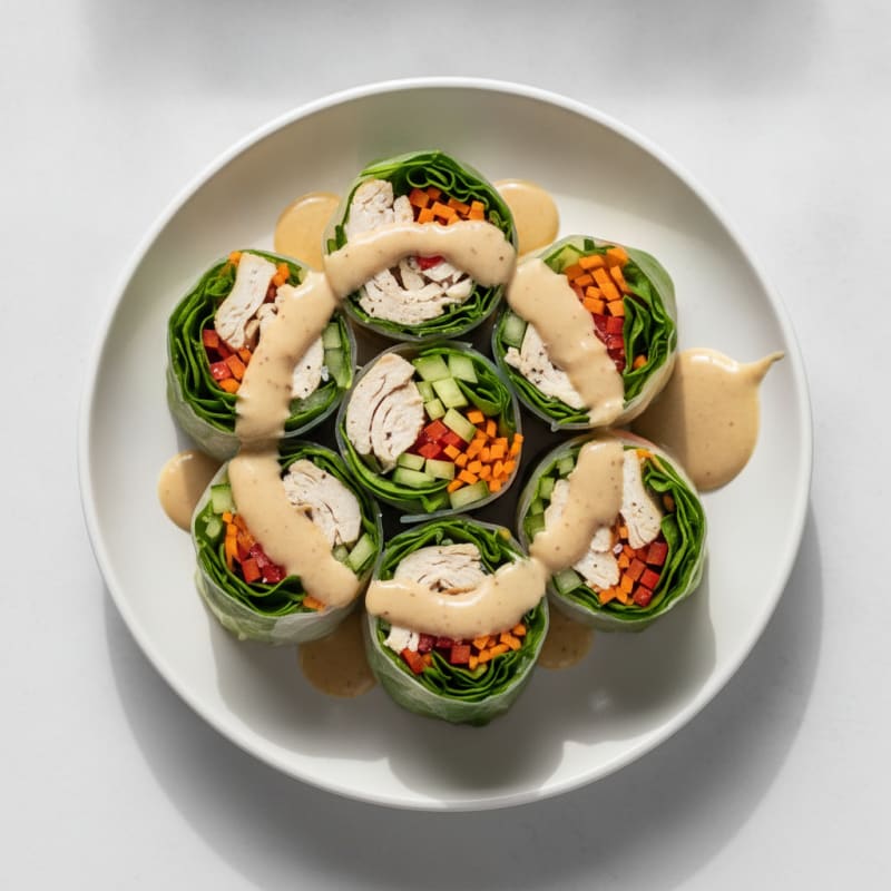 Chicken and Veggie Rice Wraps