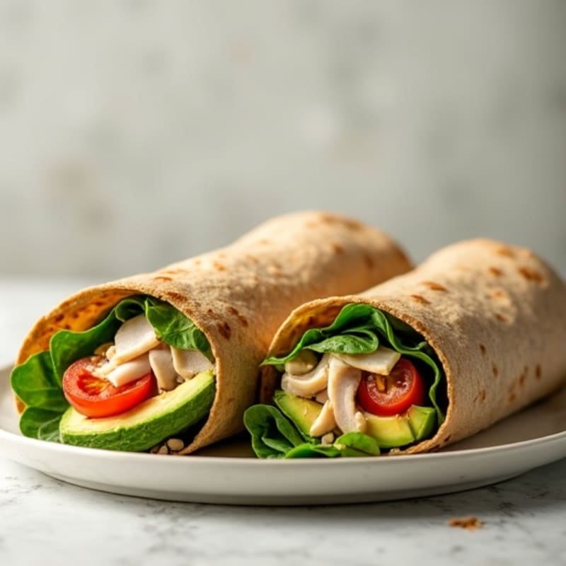 Fresh Turkey Avocado Whole Wheat Wrap