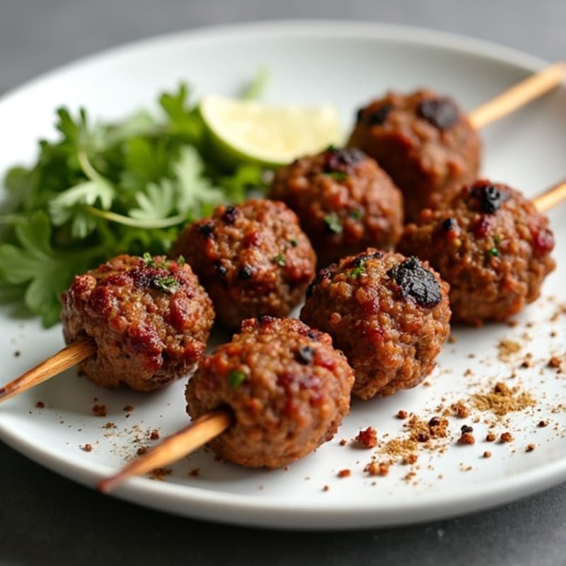 Herb-Spiced Ground Beef Kafta Skewers