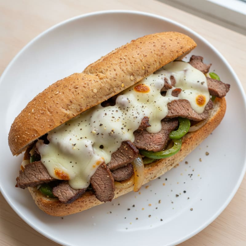 Classic Philly Cheesesteak Sandwich