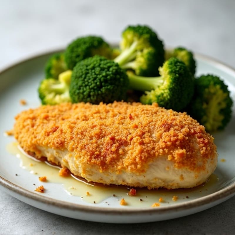 Crispy Baked Chicken with Roasted Broccoli