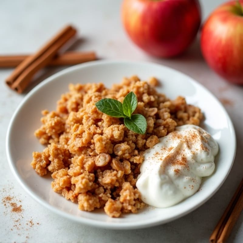 Cinnamon-Spiced Oat and Almond Apple Crumble