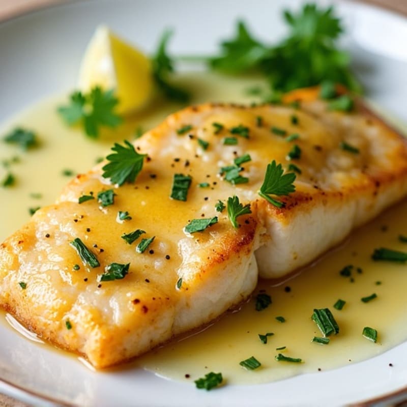 Lemon Herb Pan Seared Tilapia with Garlic Butter Sauce